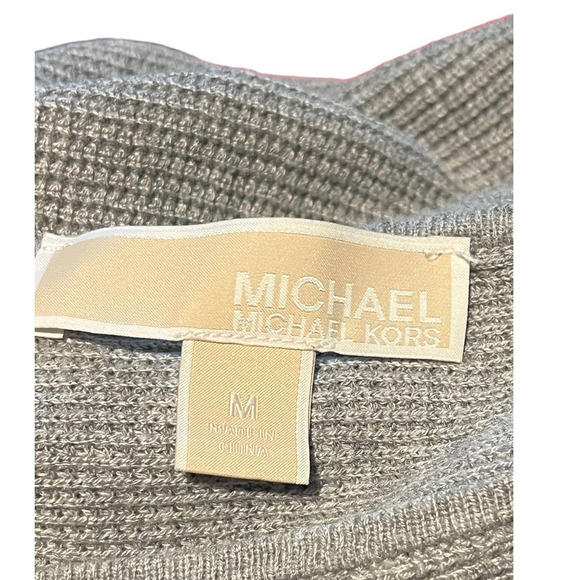 Michael Kors Long Sleeve Waffle Knit Sweater Top - Picture 5 of 5